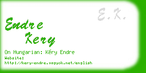 endre kery business card
