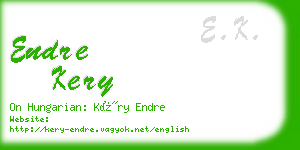 endre kery business card